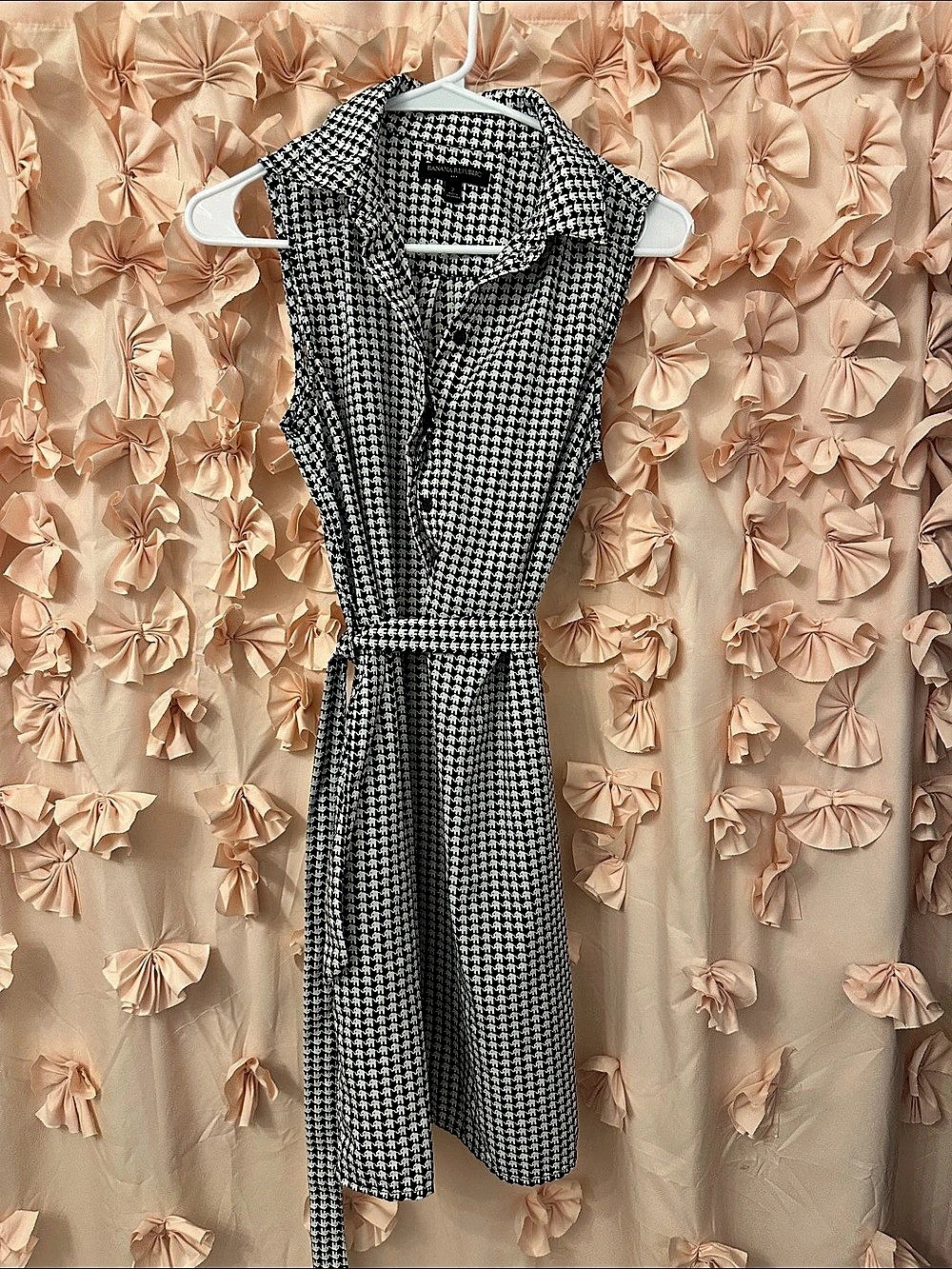 Banana Republic Elephant Print Sleeveless Midi Dress Black & White Size 2 Like